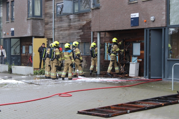 Brand in woongebouw op terrein De La Salle